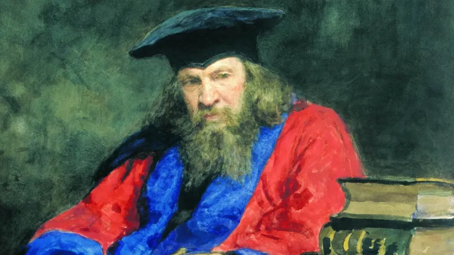 Portrét D. I. Mendělejeva od I. J. Repina