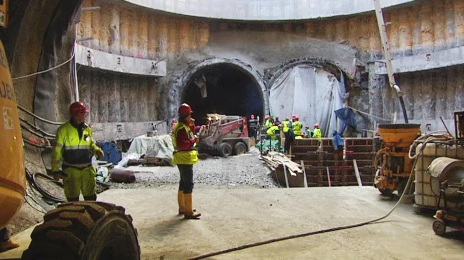 Ražba tunelu trasy A pražského metra