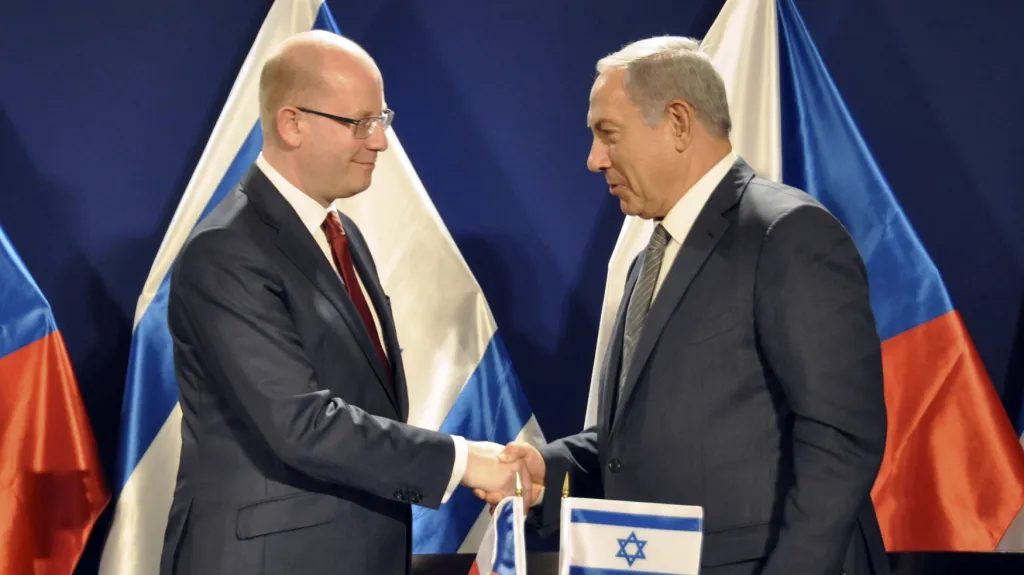 Bohuslav Sobotka a Benjamin Netanjahu