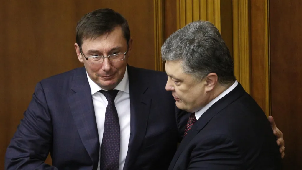 Jurij Lucenko s prezidentem Porošenkem