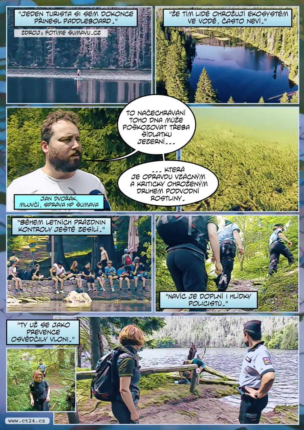 Zákaz koupání v jezerech