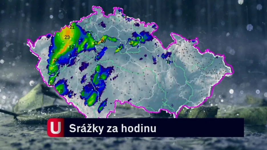 Srážky mezi 15. a 16. hodinou