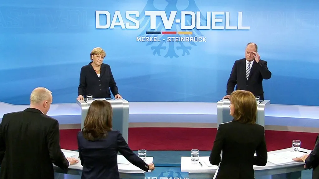 Předvolební debata Merkelová - Steinbrück