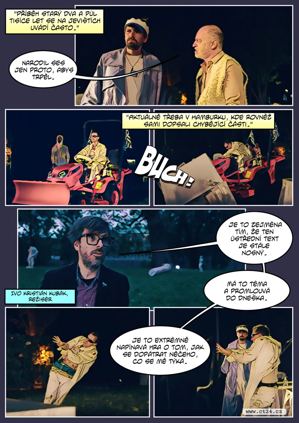 Divadelní hra na ostrově Štvanice rekonstruuje antický příběh o Oidipovi