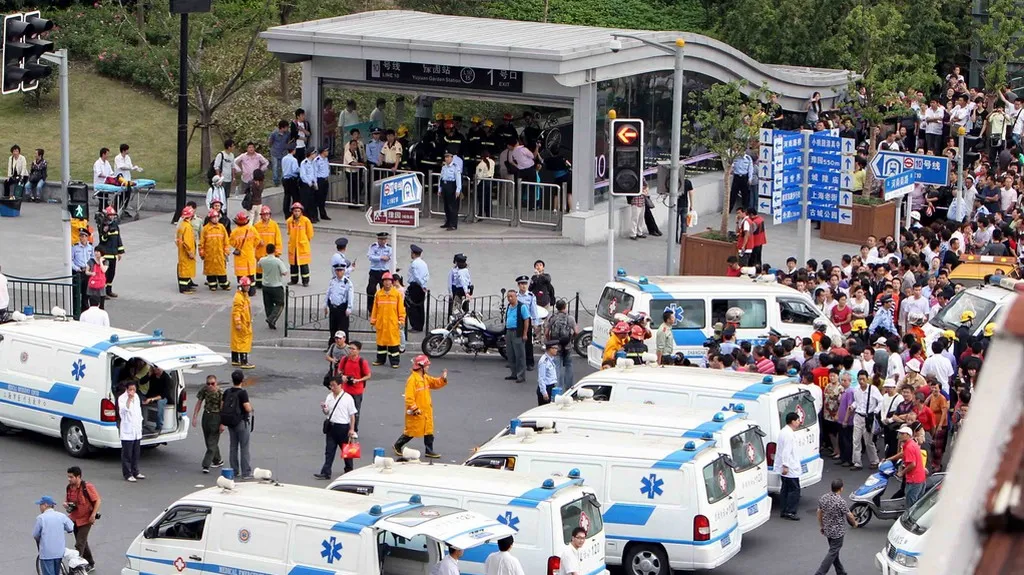 Srážka metra v Šanghaji