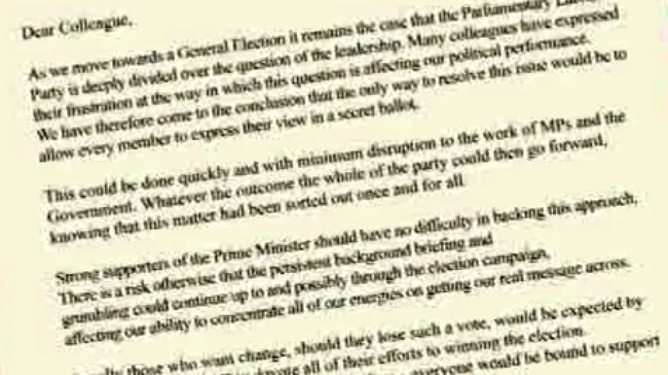 Dopis bývalých labouristických ministrů