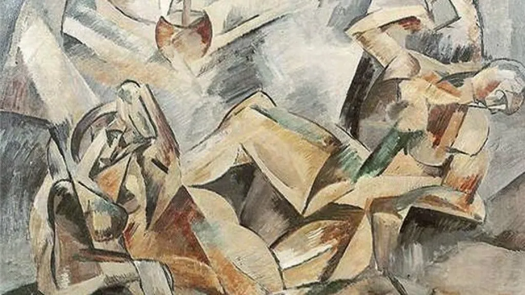 Zabavený obraz Emila Filly Dvě ženy