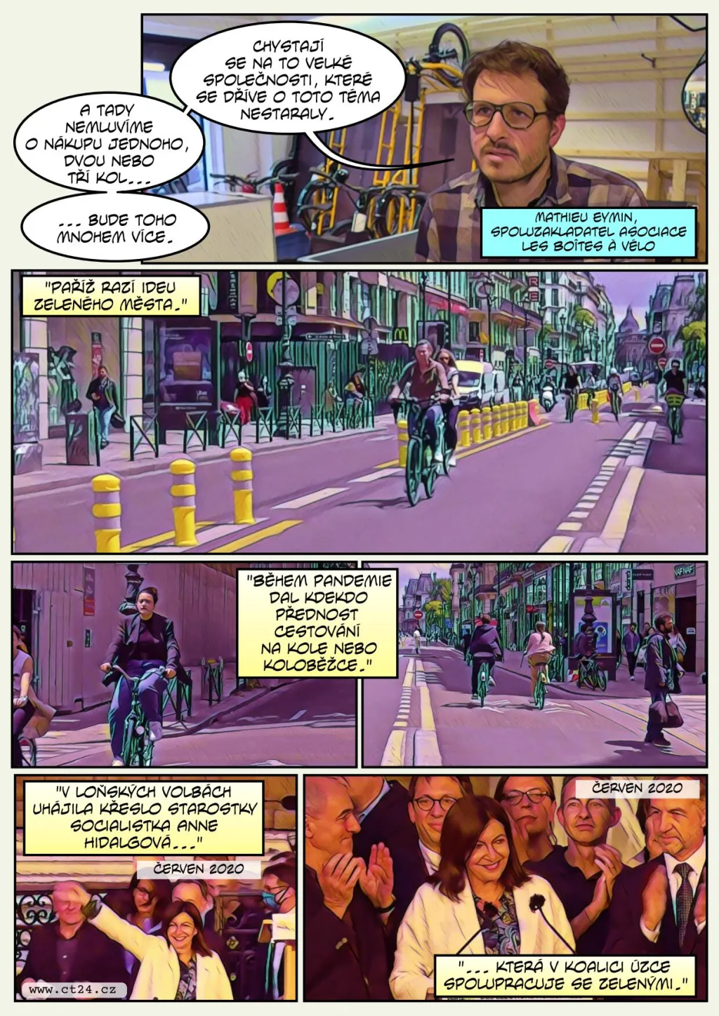 Nákladní kola rozvážejí po Paříži jídlo