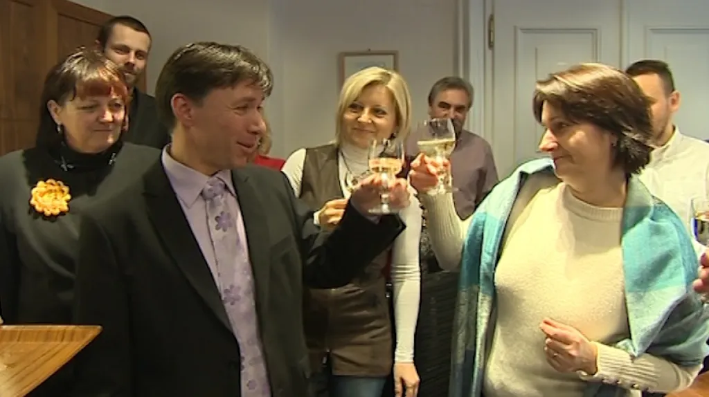 Patrik Kunčar oslavuje