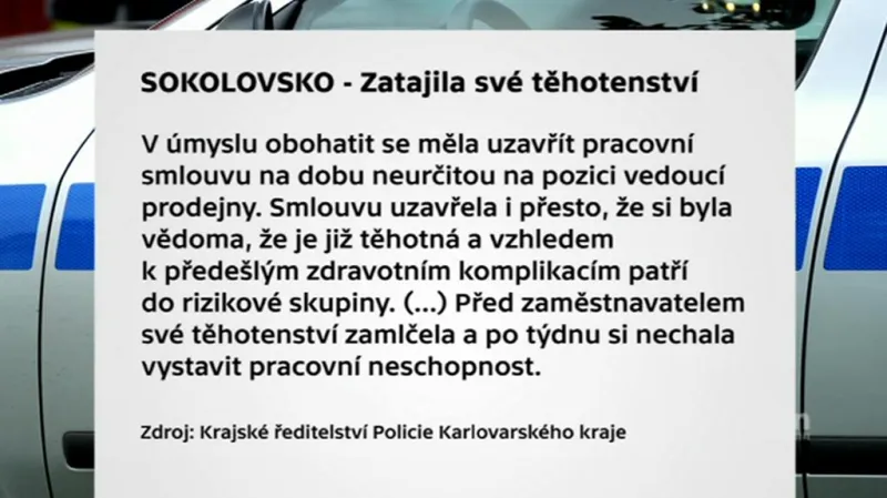 Obvinění vůči těhotné