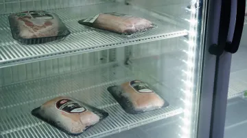 Lednice v jednom ze supermarketů v La Paz