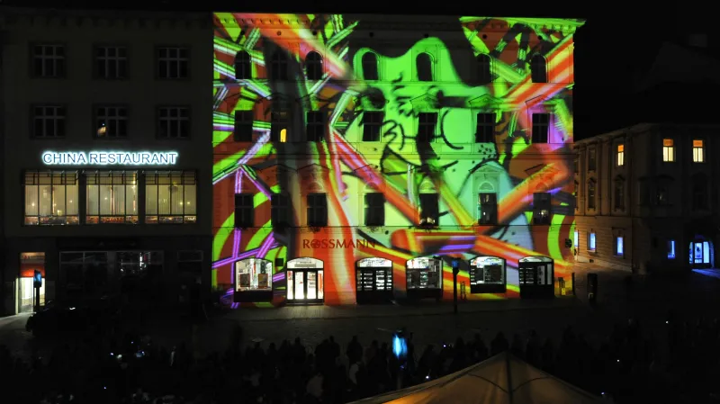 Videomapping na festivalu VZÁŘÍ