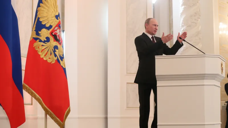 Putin při projevu o stavu země