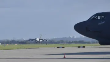 V Mošnově přistál americký transportní letoun C-5M Super Galaxy