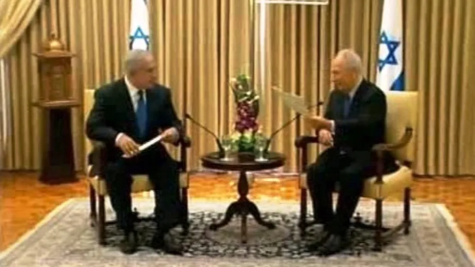 Benjamin Netanjahu a Šimon Peres