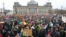 Protest proti pravicovému extremismu v Berlíně