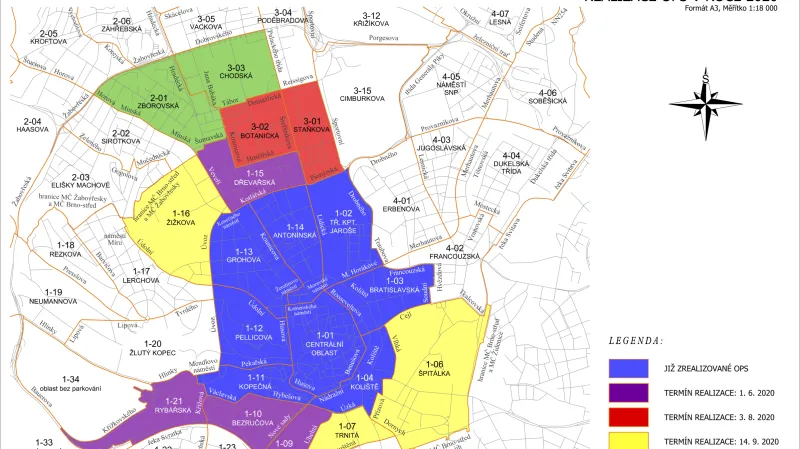 Harmonogram rezidentního parkování v Brně
