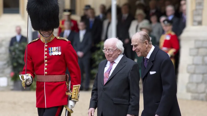 Irský prezident na historické návštěvě Británie