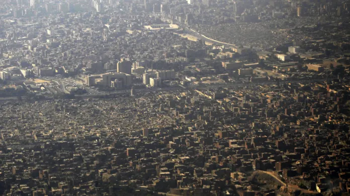 Letecký snímek Káhiry