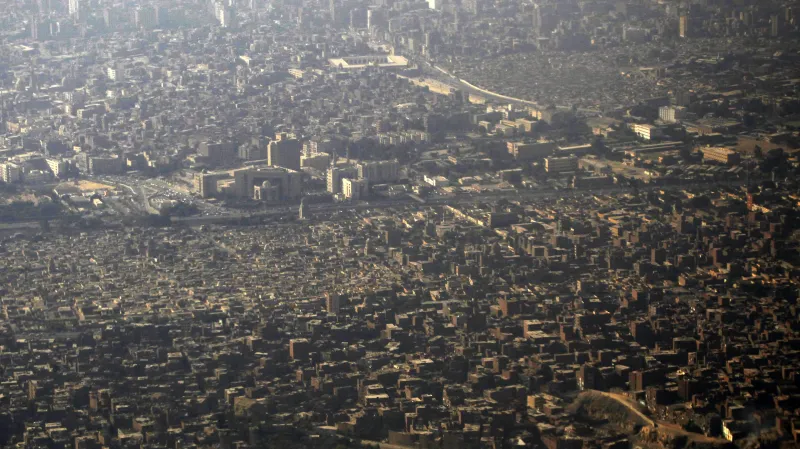 Letecký snímek Káhiry