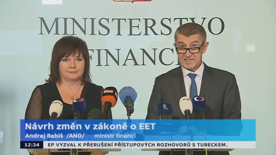 Babiš k návrhu změn v zákoně o EET