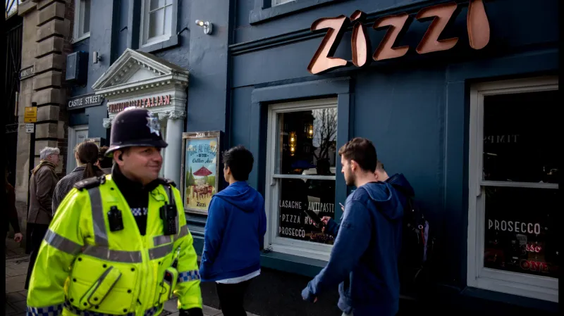 Italská restaurace Zizzi, kde byl Skripal údajně se svou dcerou na obědě