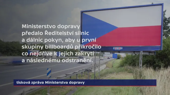 Ministerstvo dopravy k odstraňování billboardů