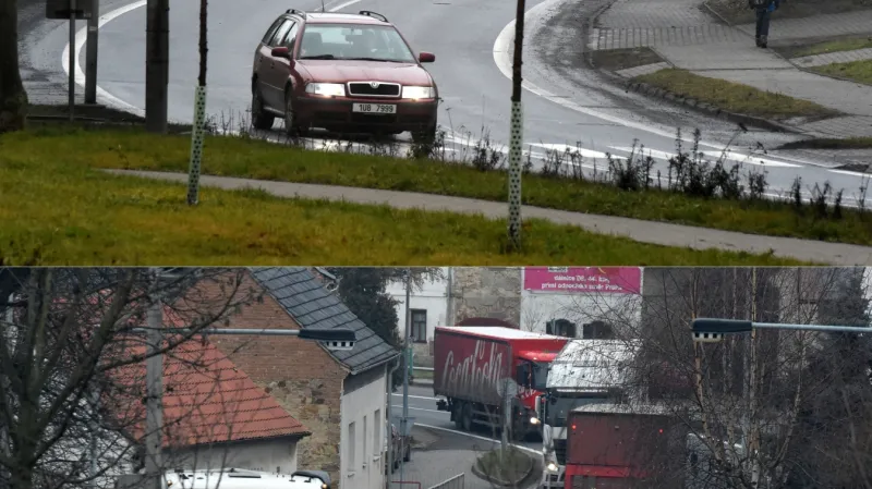 ČTK již krátce po zprovoznění posledního úseku D8 nabídla fotografické srovnání – před (dole) a po (nahoře). Nyní je situce ještě lepší.