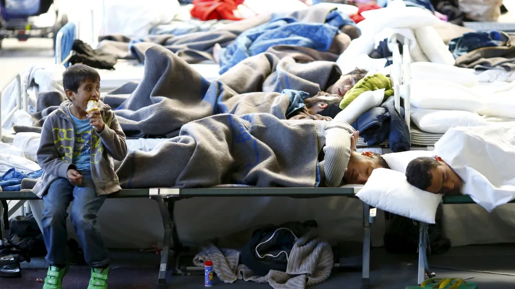 Migranti v ubytovně v hesenském Hanau