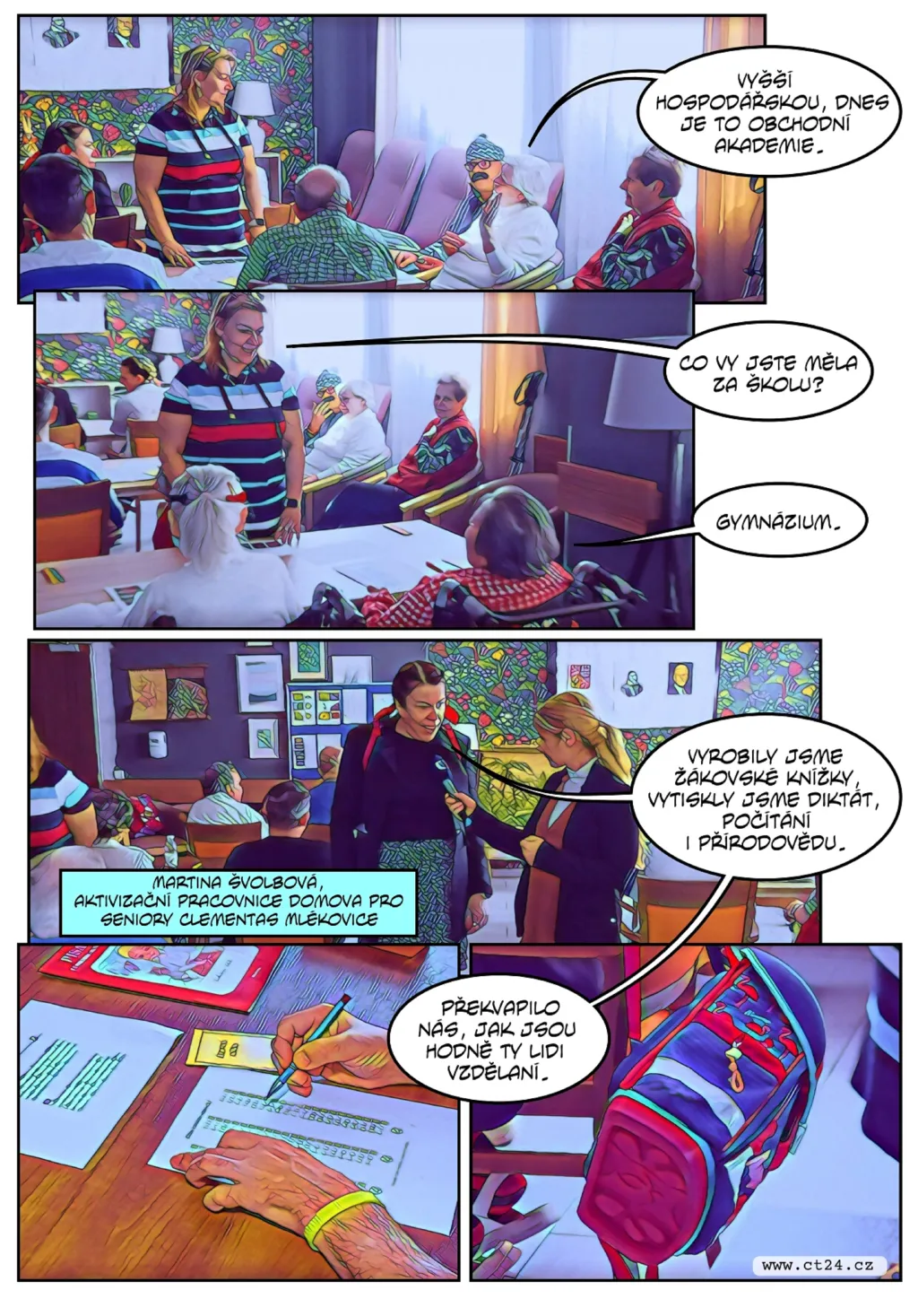 Z domova seniorů na den škola