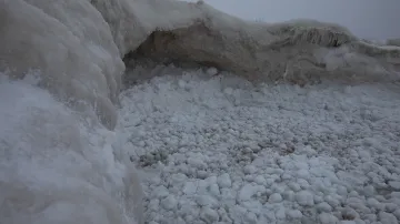 Zamrzlé jezero Michigan