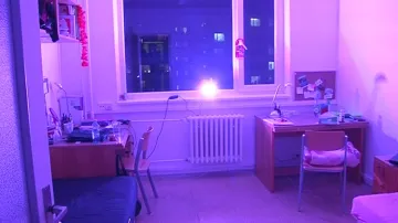 Světelný efekt vytvořila synchronizovaná světla v oknech