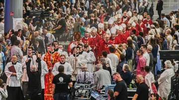 Brněnské výstaviště, kde se konala slavnostní mše k blahořečení kněží Jana Buly a Václava Drboly