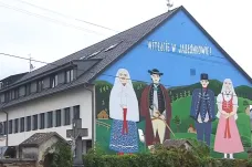 Witejcie, hlásá mural v Jablunkově