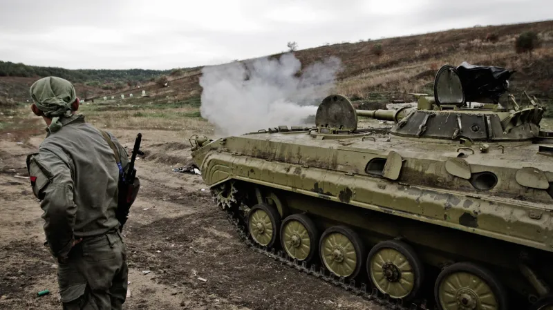 Příslušníci ukrajinských milicí z praporu Ajdar