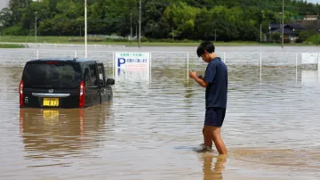 Následky přívalových dešťů v Japonsku