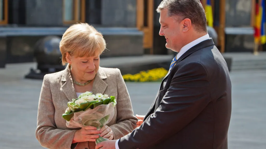 Angela Merkelová a Petro Porošenko
