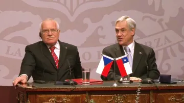 Václav Klaus a Sebastián Piñera