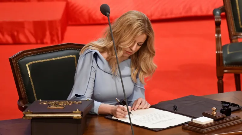 Zuzana Čaputová během prezidentské inaugurace