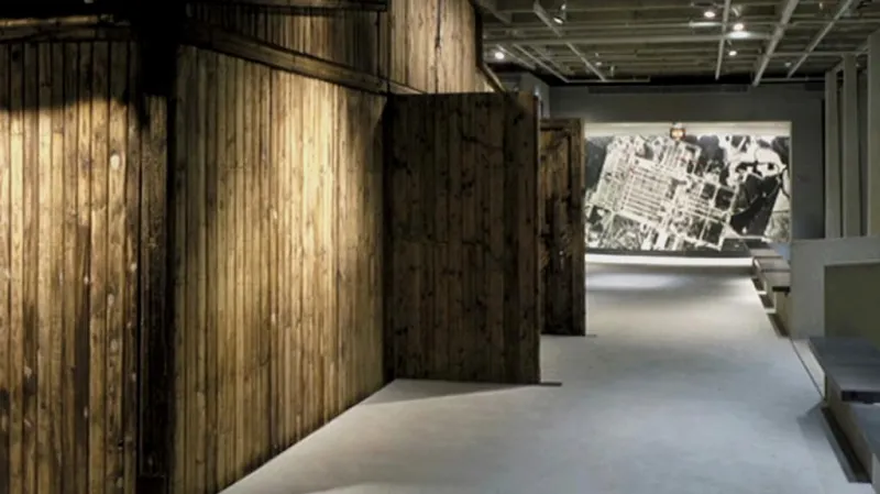 Část baráku z Osvětimi