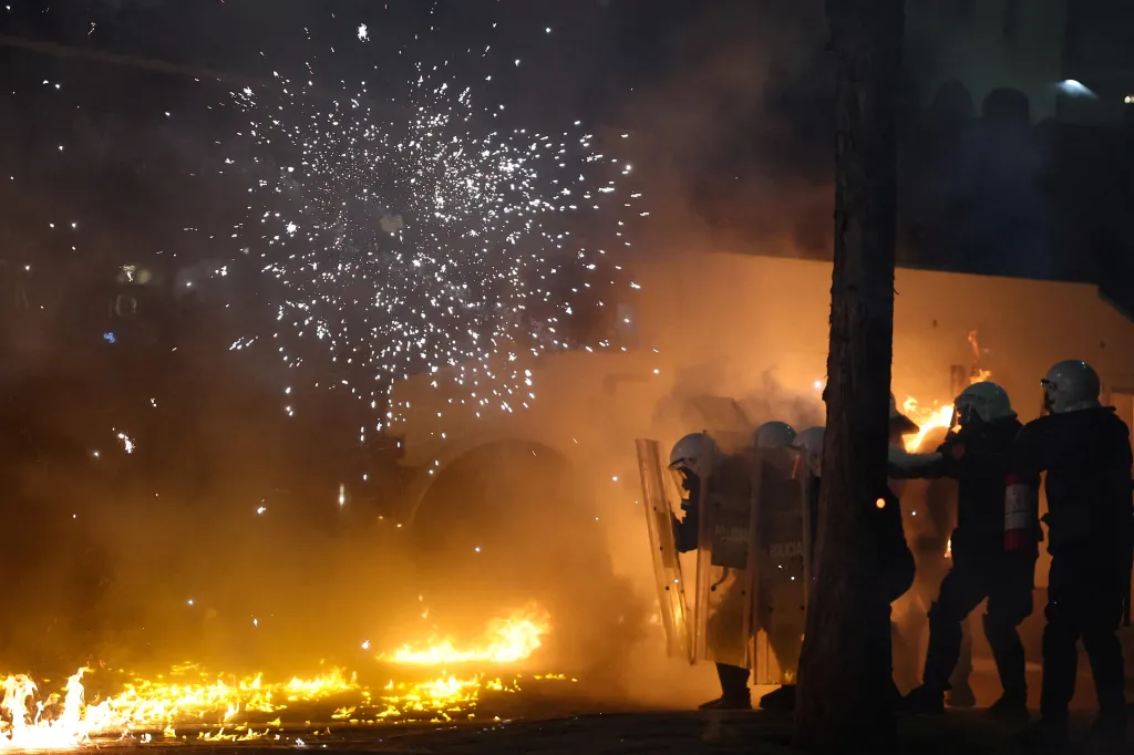 Protikorupční protesty v albánské Tiraně