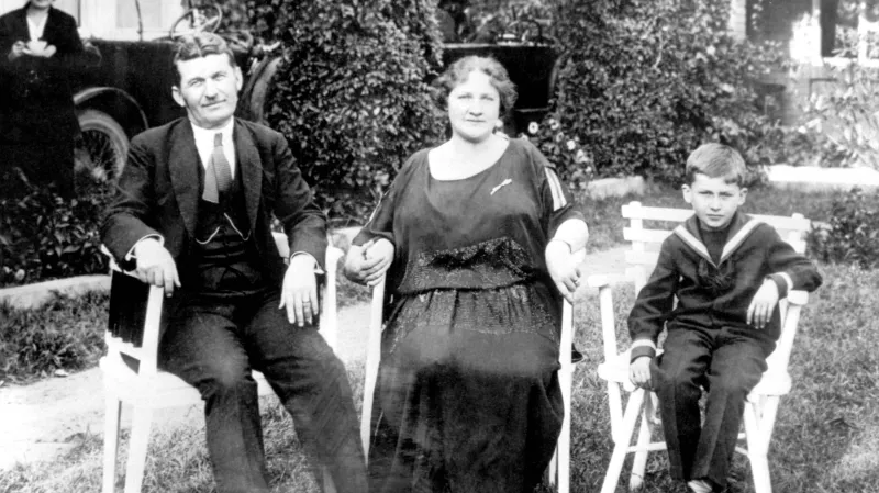 Tomáš Baťa s manželkou a synem Tomášem