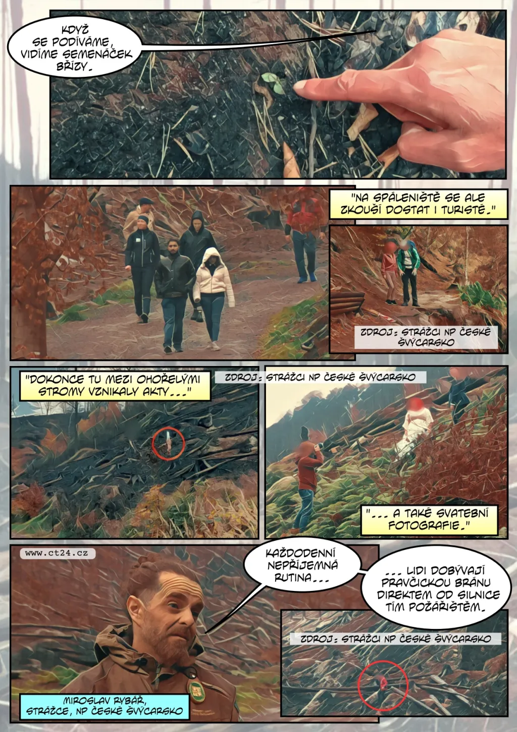 Výzkum na spáleništi v Českém Švýcarsku