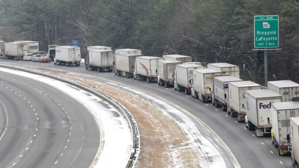 Dálniční kolona ve státě Georgia