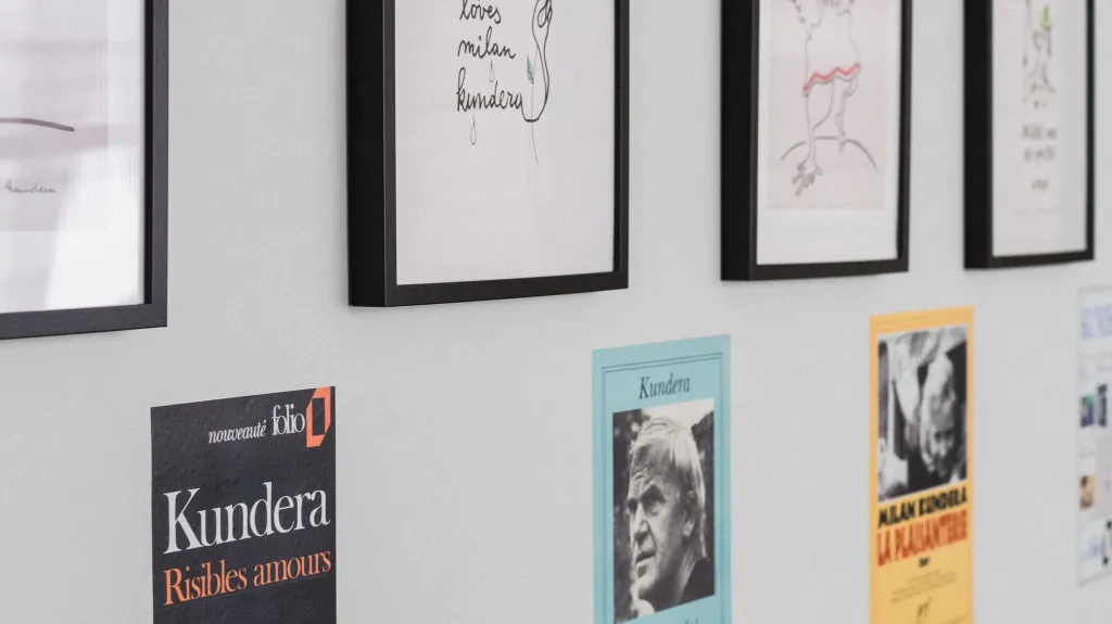 Výstava kreseb Milana Kundery v knihovně Českého centra Paříž