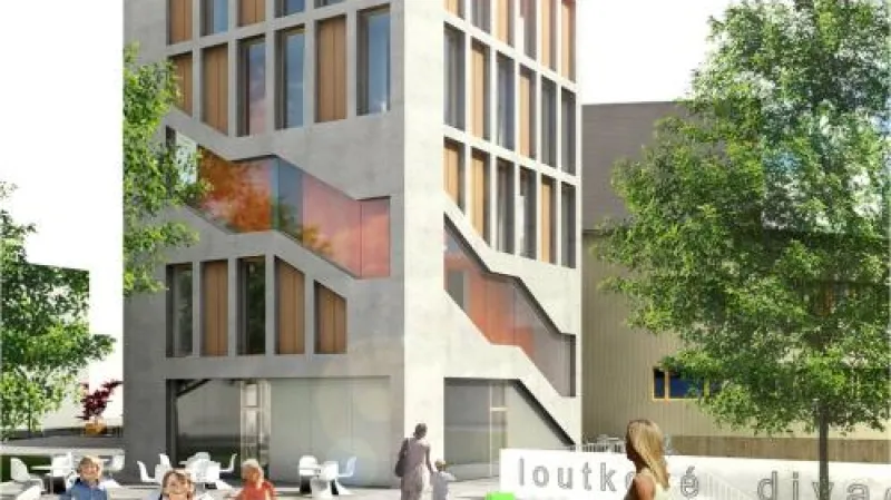 Vizualice přístavby Divadla Loutek Ostrava