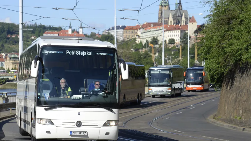 Protestní jízda autobusových dopravců