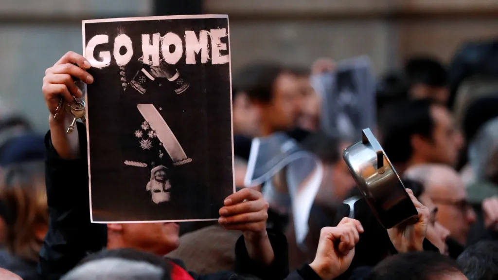 Demonstrace v Barceloně