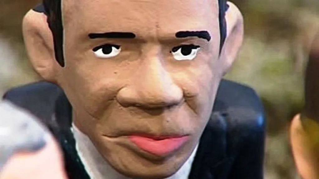 Katalánská vánoční figurka Baracka Obamy