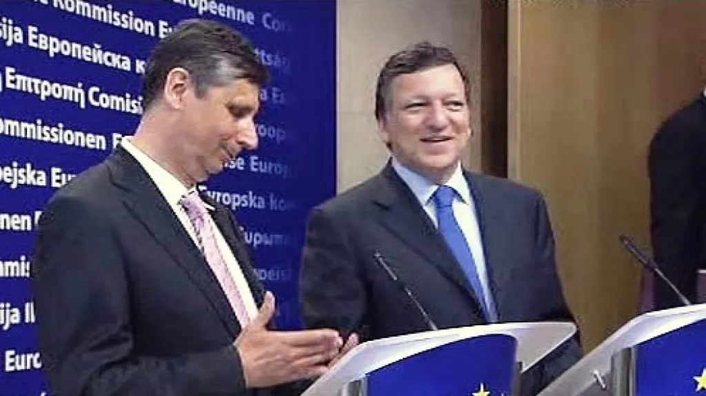 Jan Fischer a José Barroso